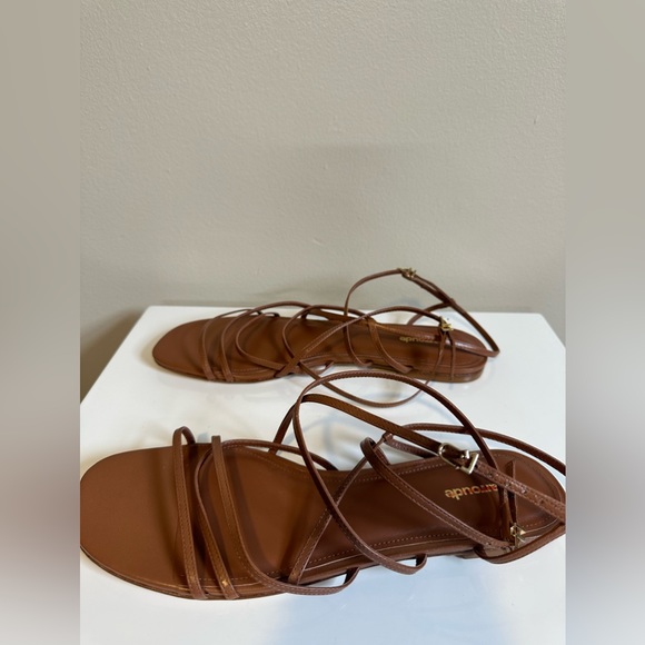 Larroude Naomi Strappy Leather Sandals - Picture 9 of 10